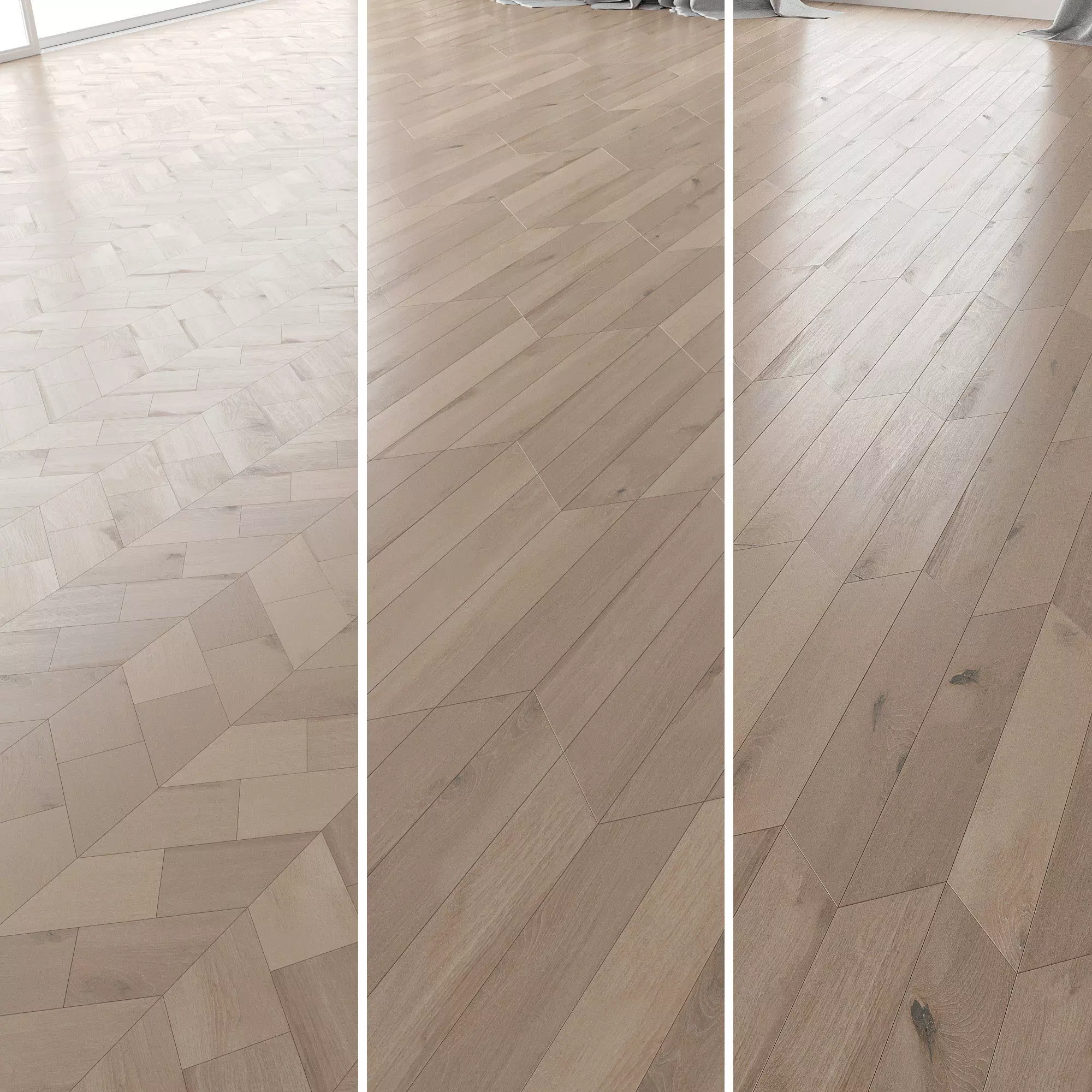 Parquet Oak Vergne Brushed set 6 3D model_0