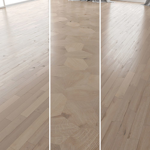 Parquet Oak Vergne Brushed set 7 3D model