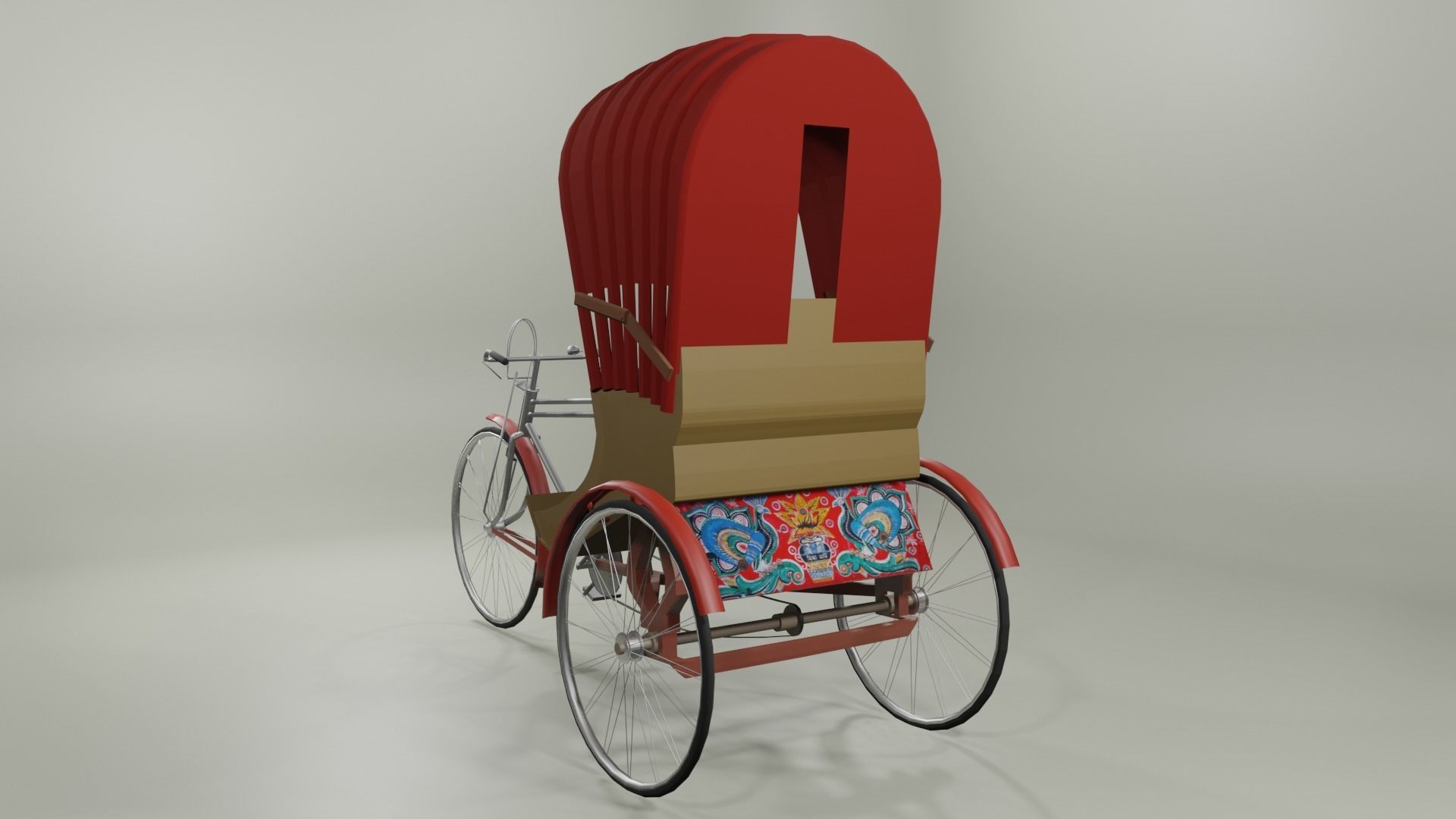 Bangladeshi Rickshaw Free 3D model_1