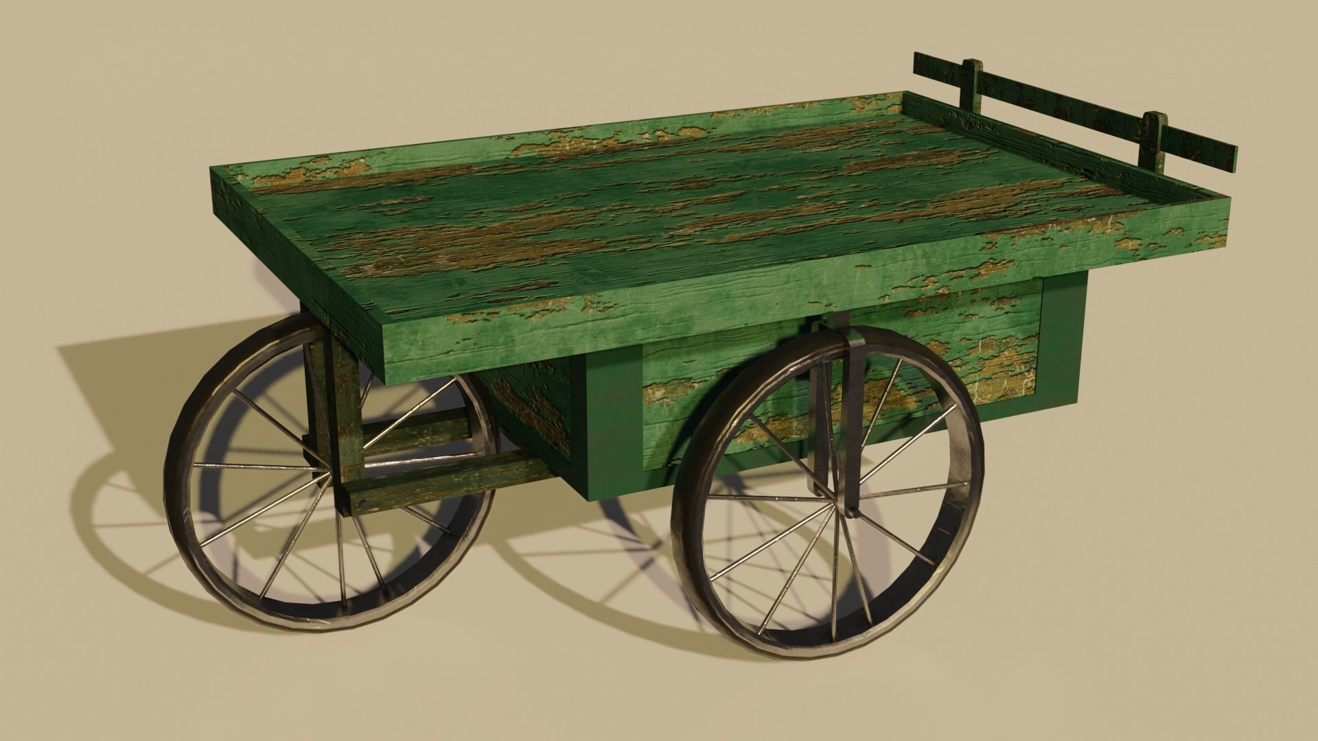 JunkmanCart cart Low-poly 3D model_1