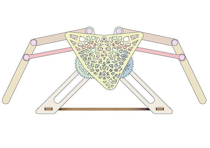 Mechanical Flapping Wings-External Gear Structure 3D print model