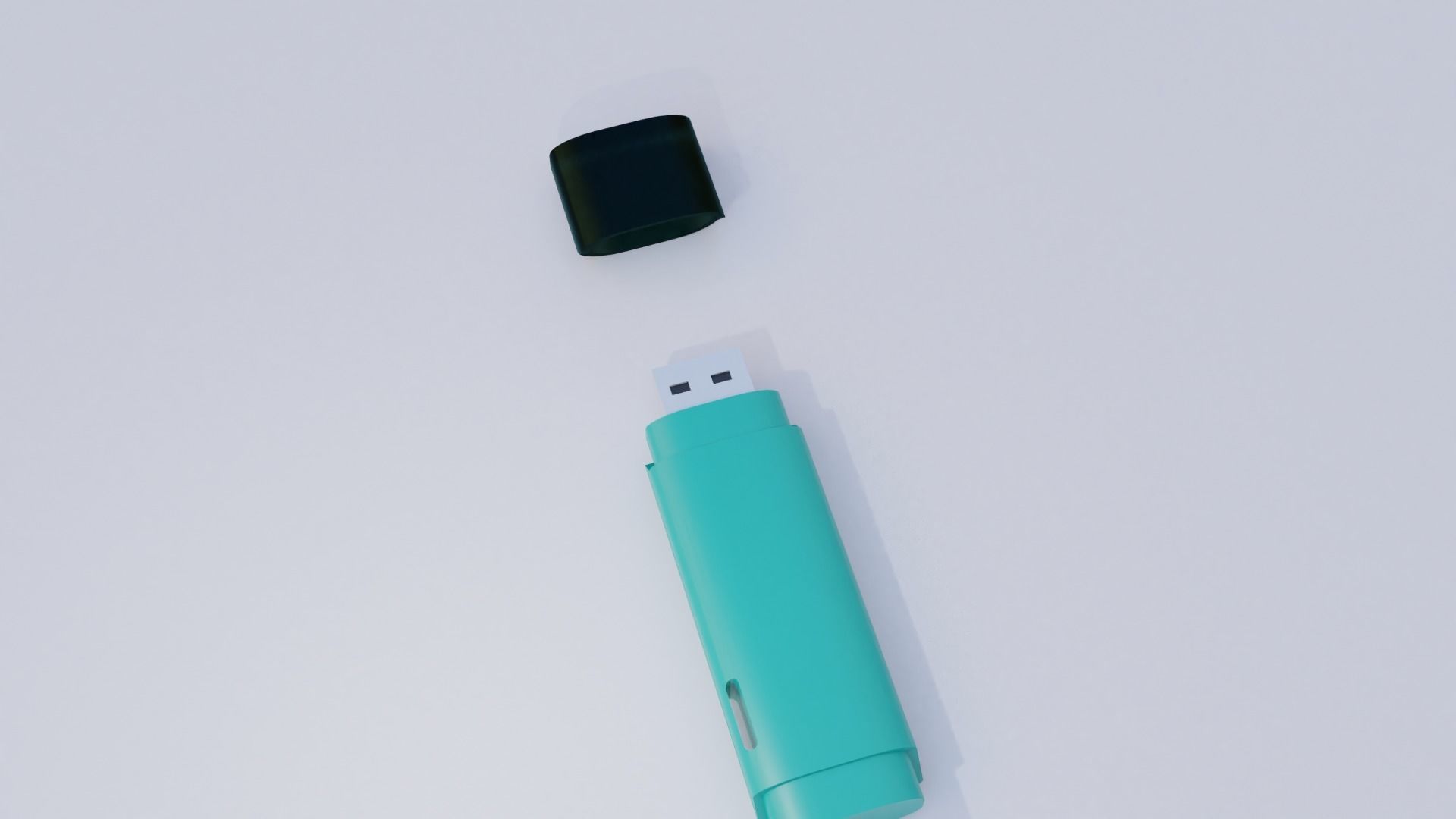 USB Stick  Low-poly 3D model_14