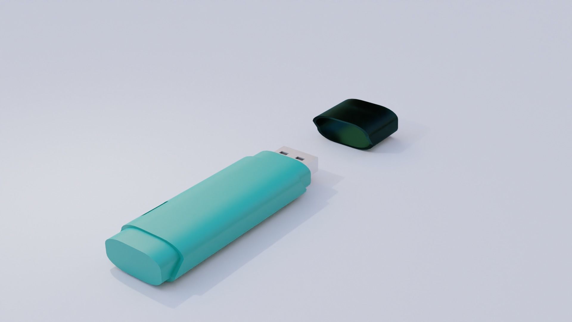 USB Stick  Low-poly 3D model_6