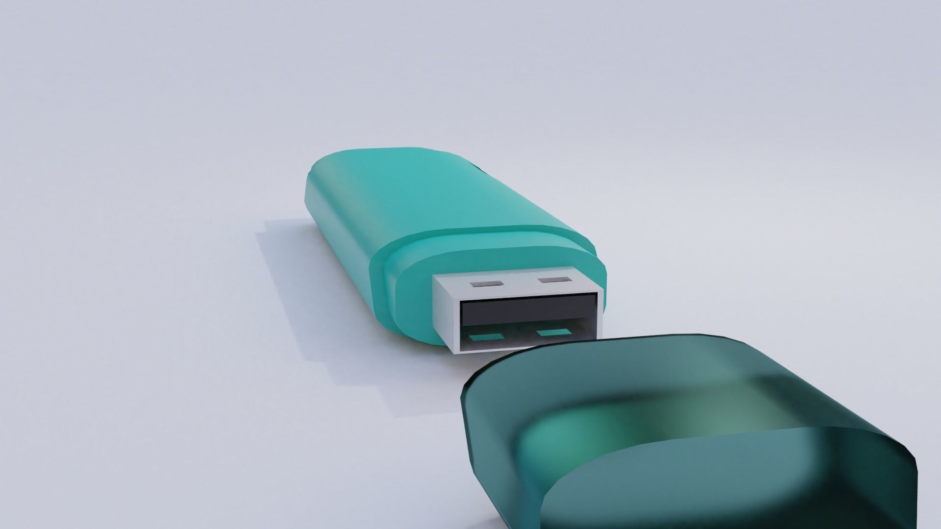 USB Stick  Low-poly 3D model_11