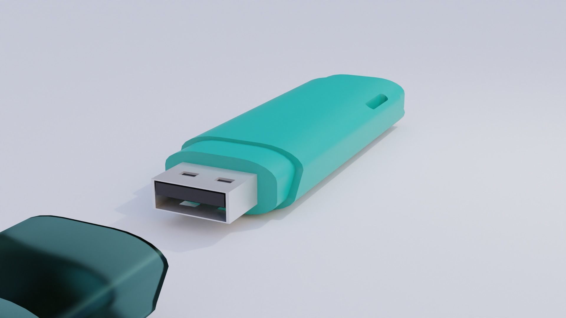 USB Stick  Low-poly 3D model_12