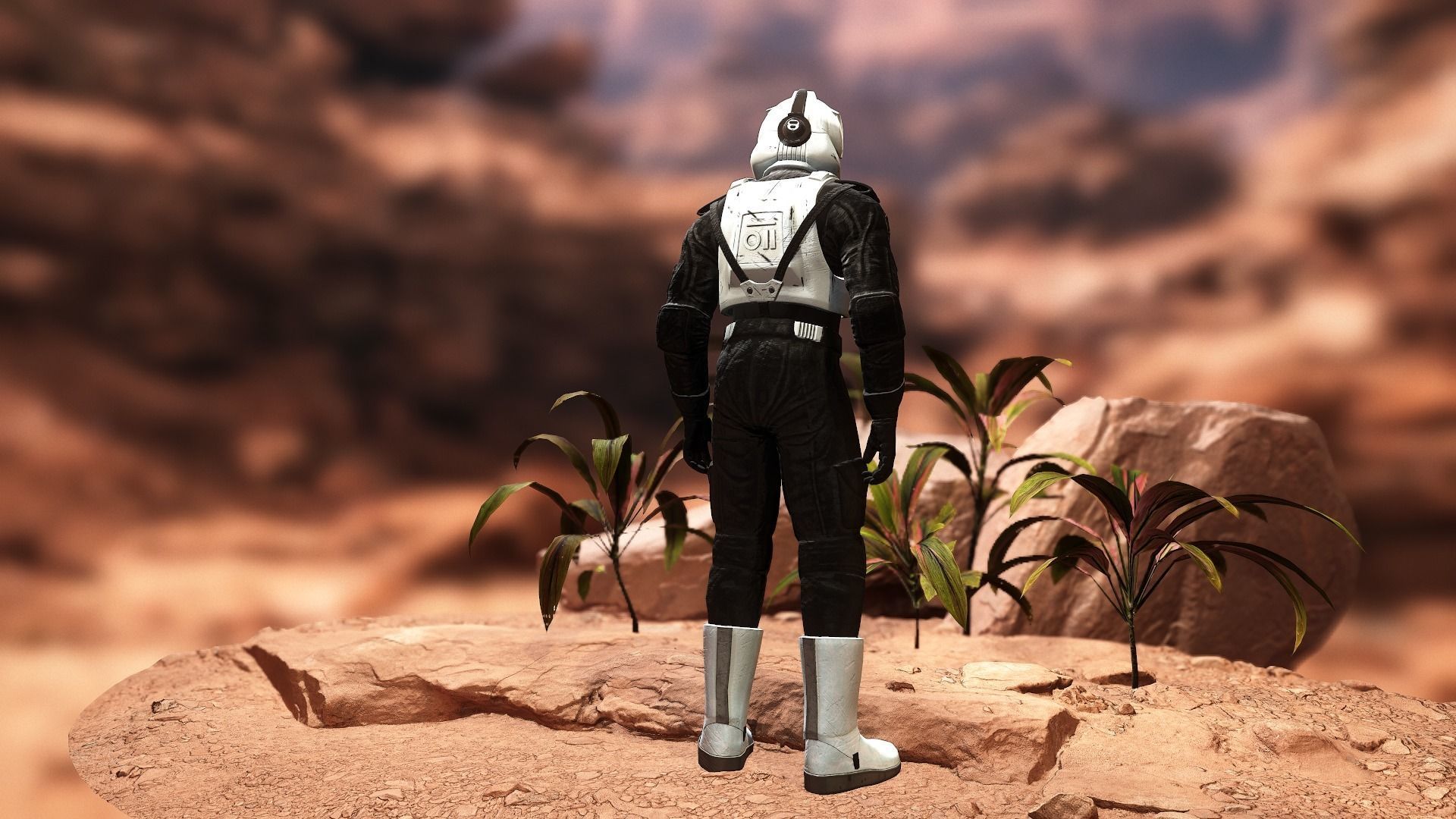 Star Wars  Imperial V-wing pilot Low-poly 3D model_11