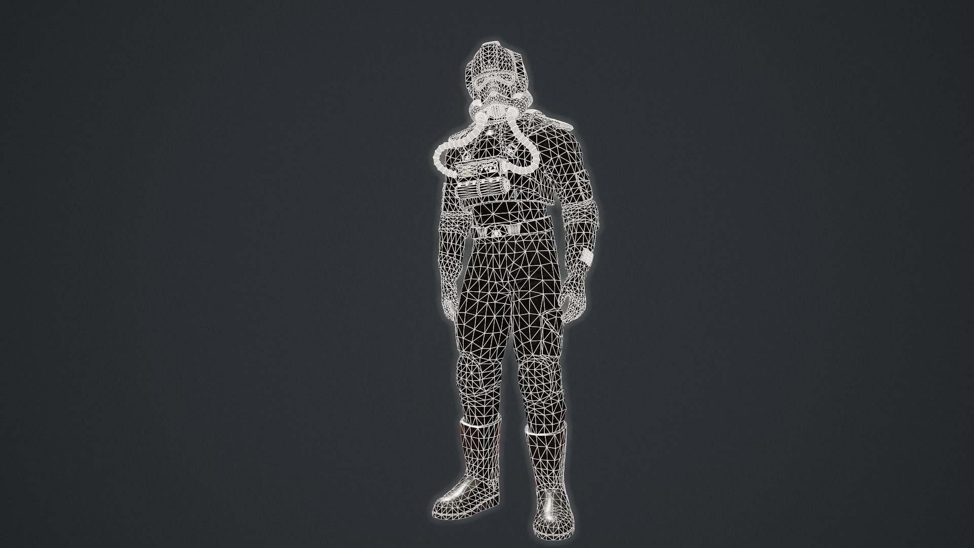 Star Wars  Imperial V-wing pilot Low-poly 3D model_14