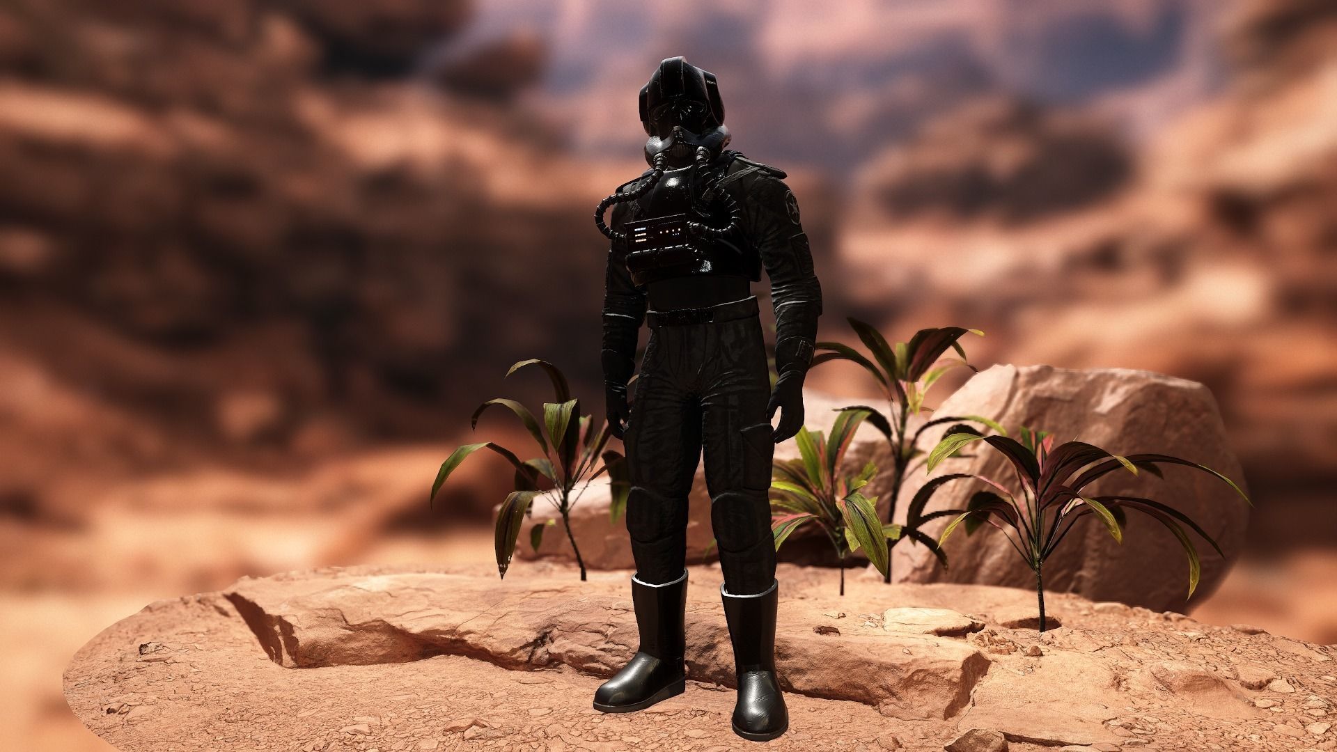 Star Wars  Imperial V-wing pilot Low-poly 3D model_12