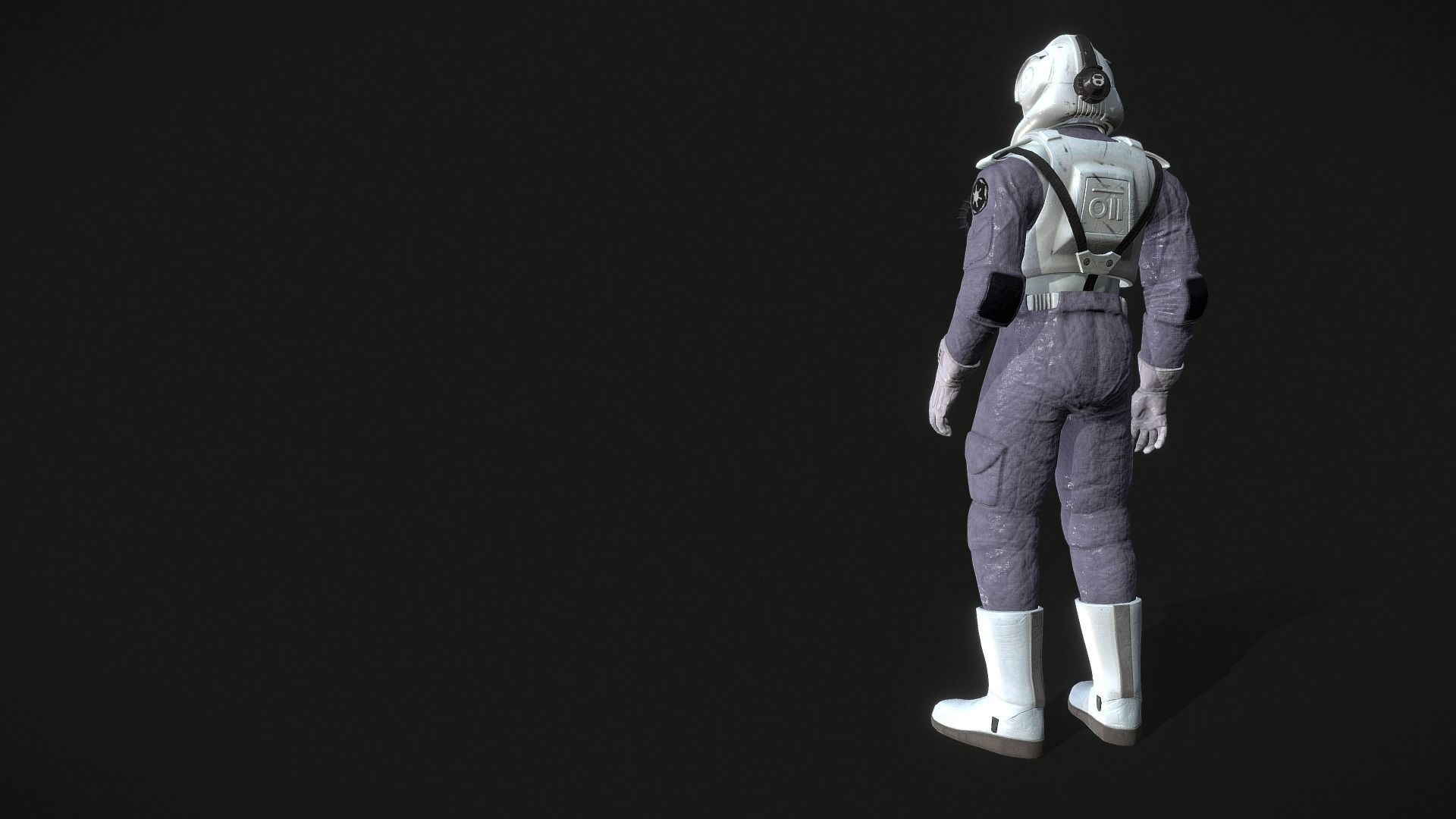 Star Wars  Imperial V-wing pilot Low-poly 3D model_7