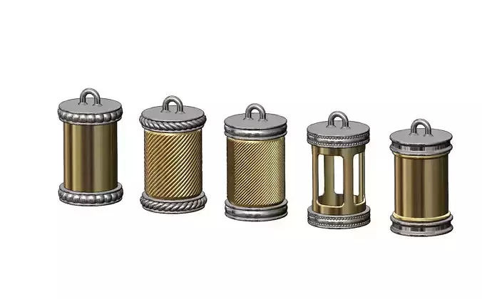 3 piece pendant and charm