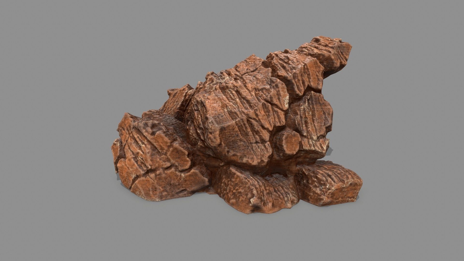 desert rock 1 Low-poly 3D model_8