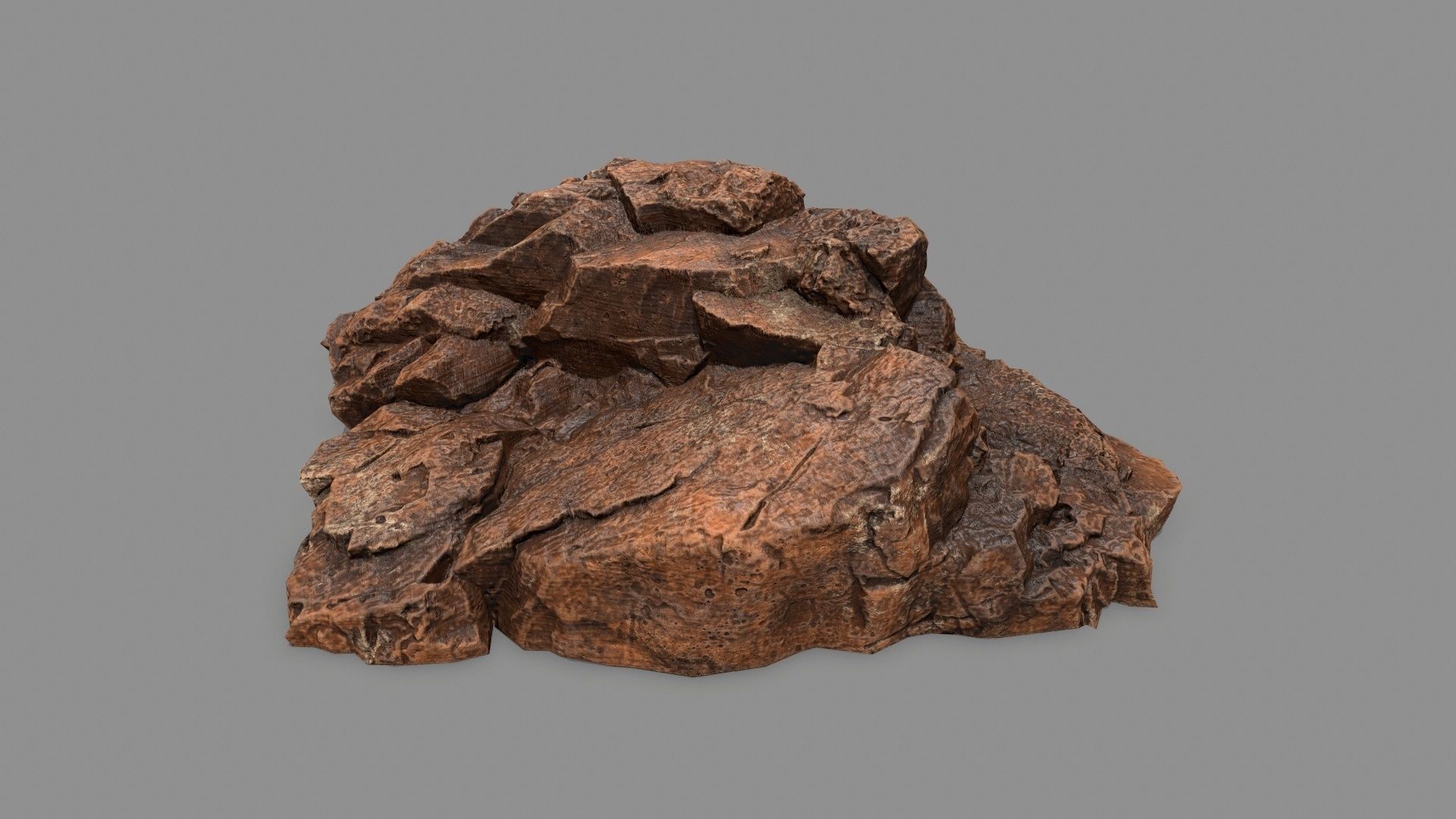 desert rock 1 Low-poly 3D model_1