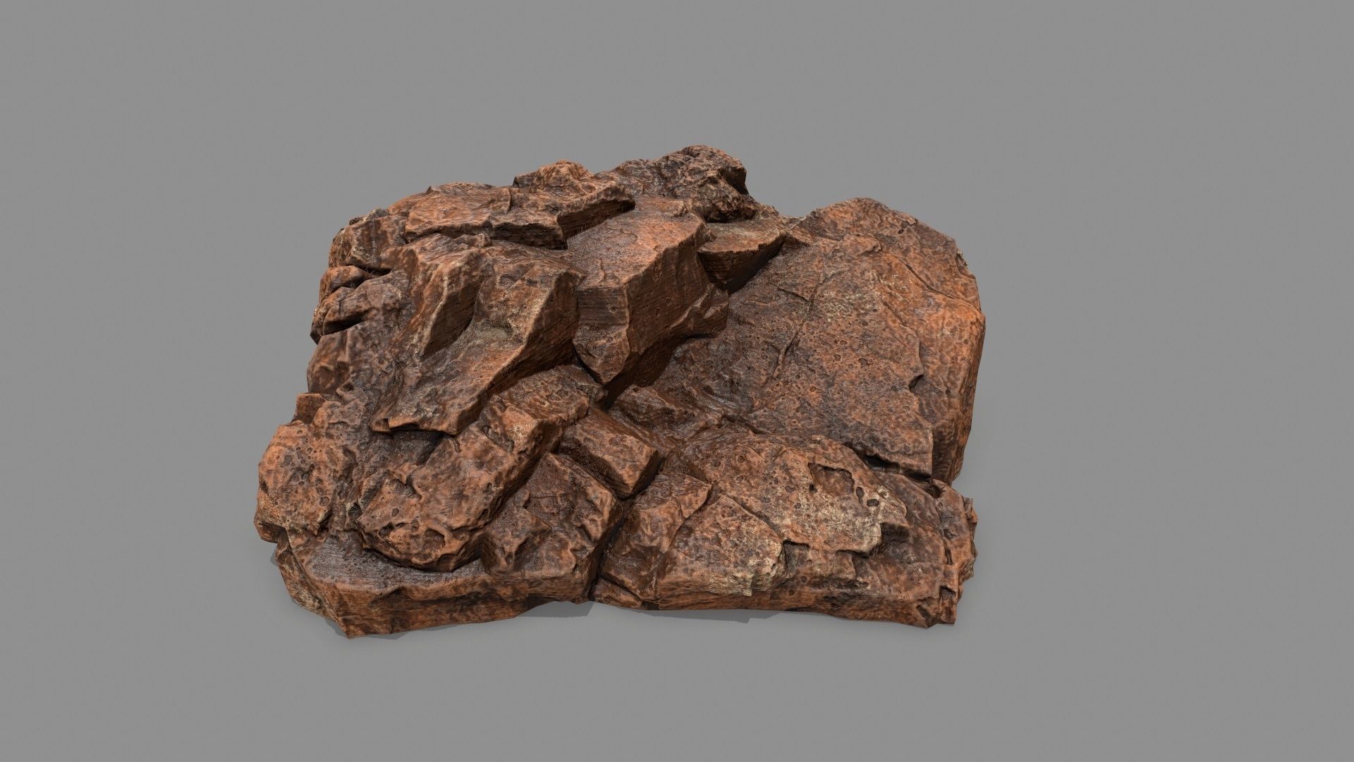 desert rock 1 Low-poly 3D model_2
