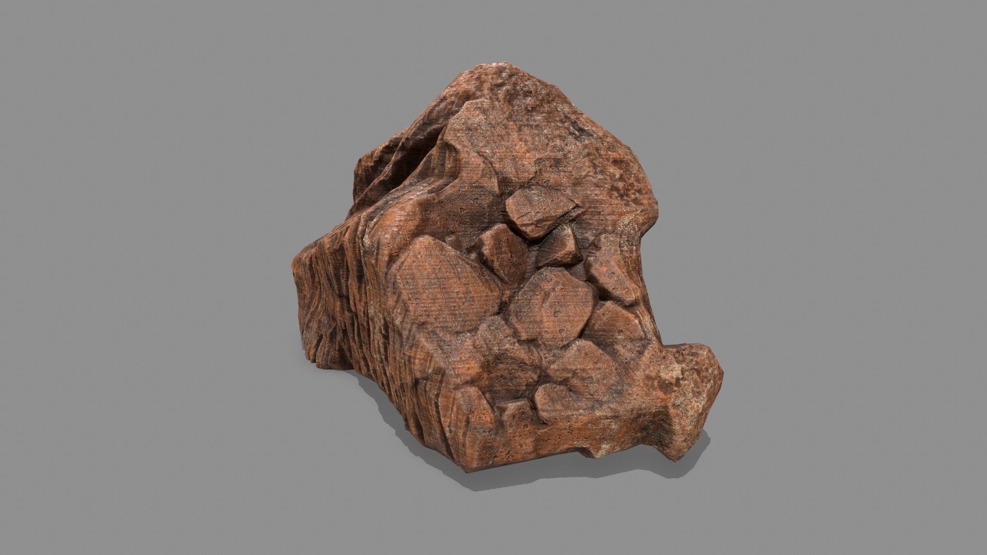 desert rock 1 Low-poly 3D model_10
