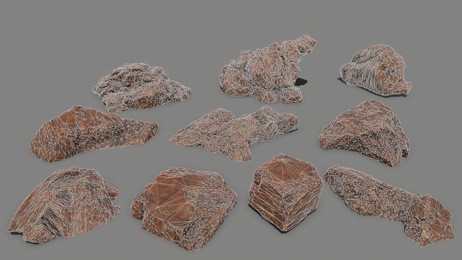 desert rock 1 Low-poly 3D model_22