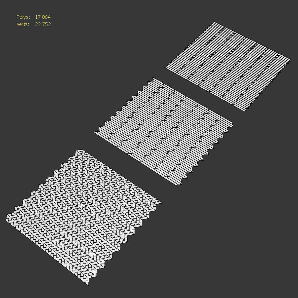 Parquet Oak Brooklyn Brushed set 6 3D model_4