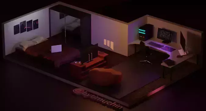 Freelancers room 3D model