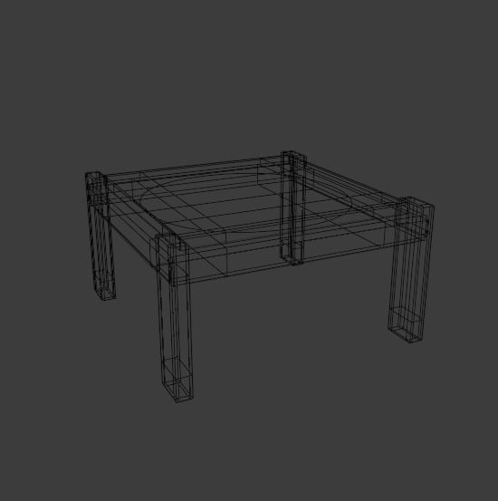 Small Bedroom Table 3D model_2