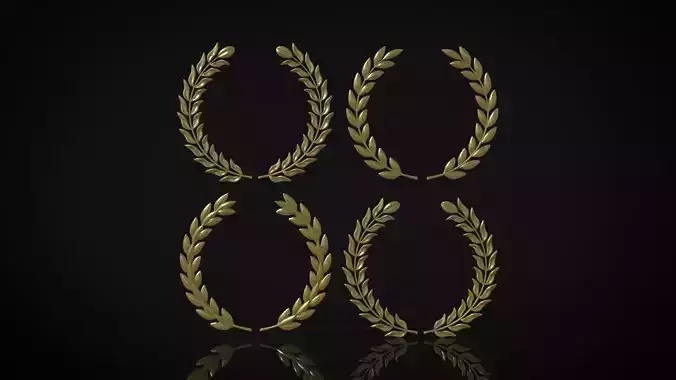 Laurel wreaths set 3D print model