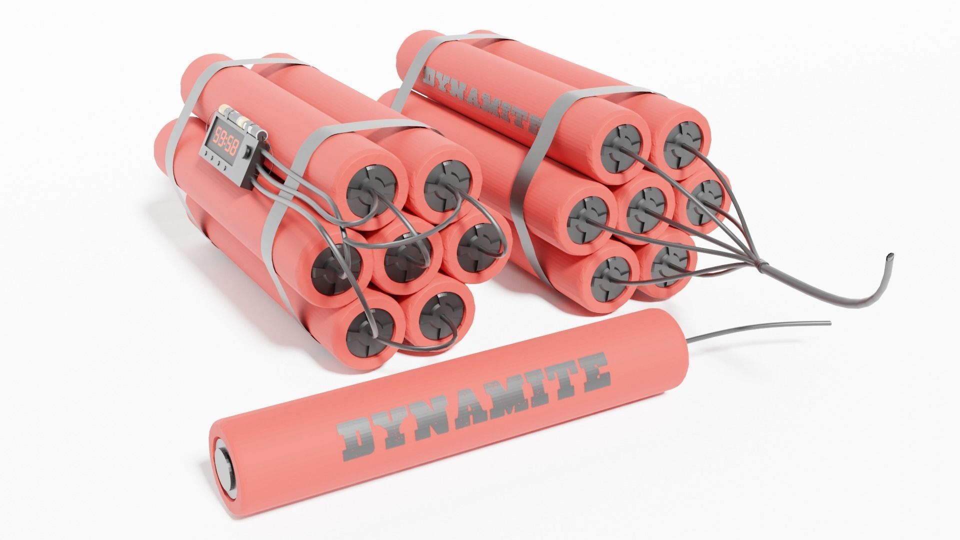 Dynamite bombs free 3D model | CGTrader