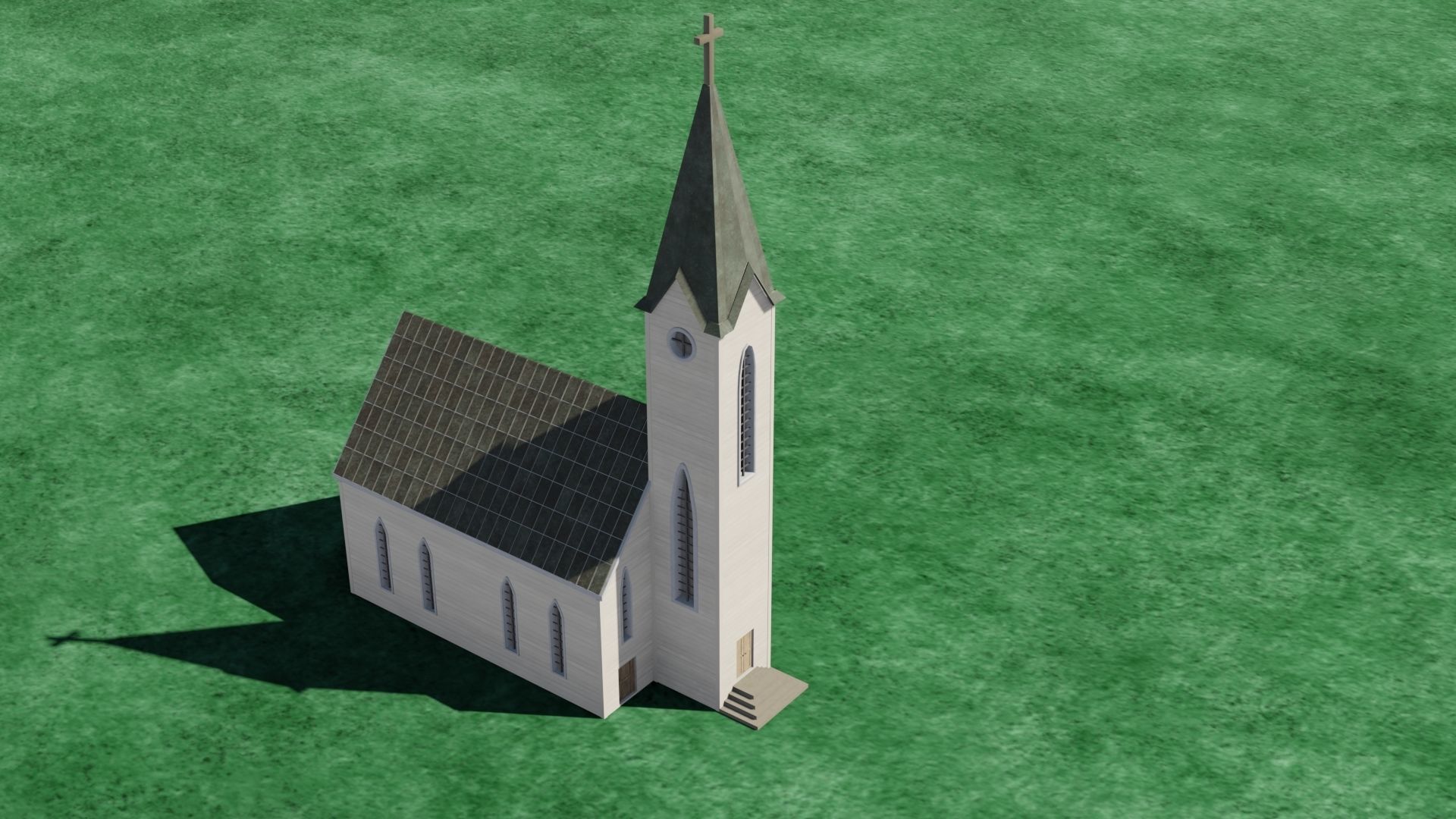 Church Low-poly 3D model Low-poly 3D model_7