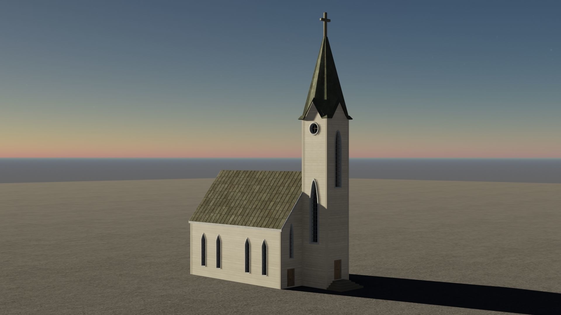 Church Low-poly 3D model Low-poly 3D model_5