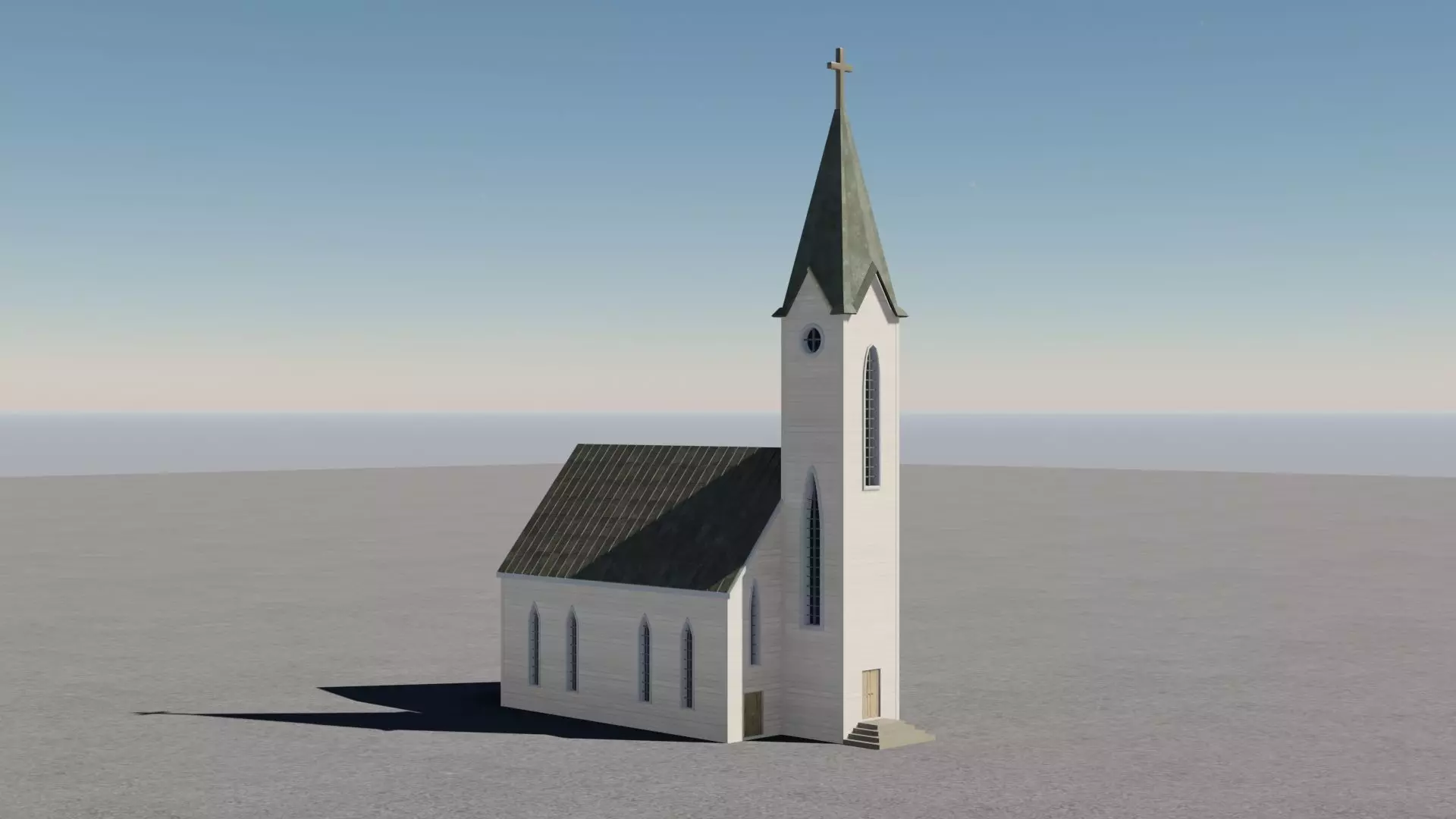 Church Low-poly 3D model Low-poly 3D model_0