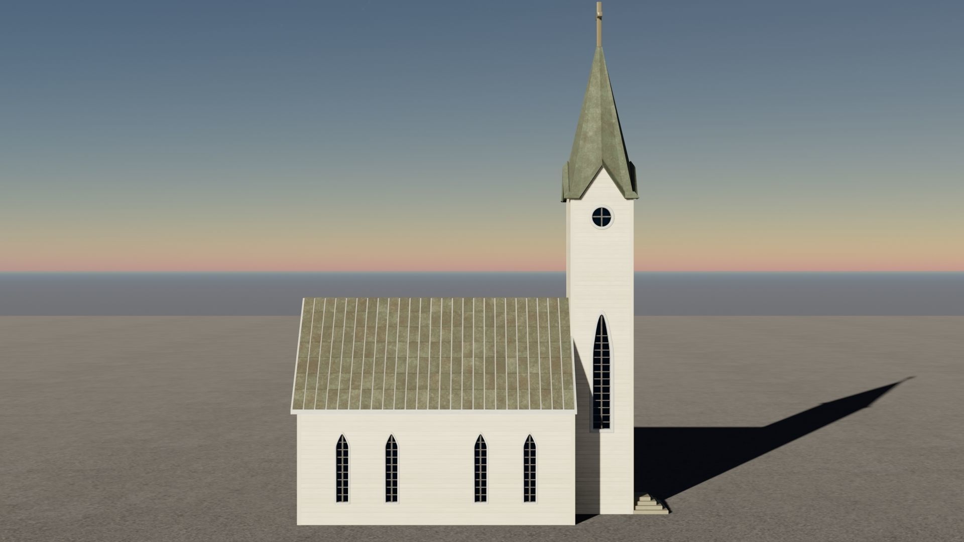 Church Low-poly 3D model Low-poly 3D model_4