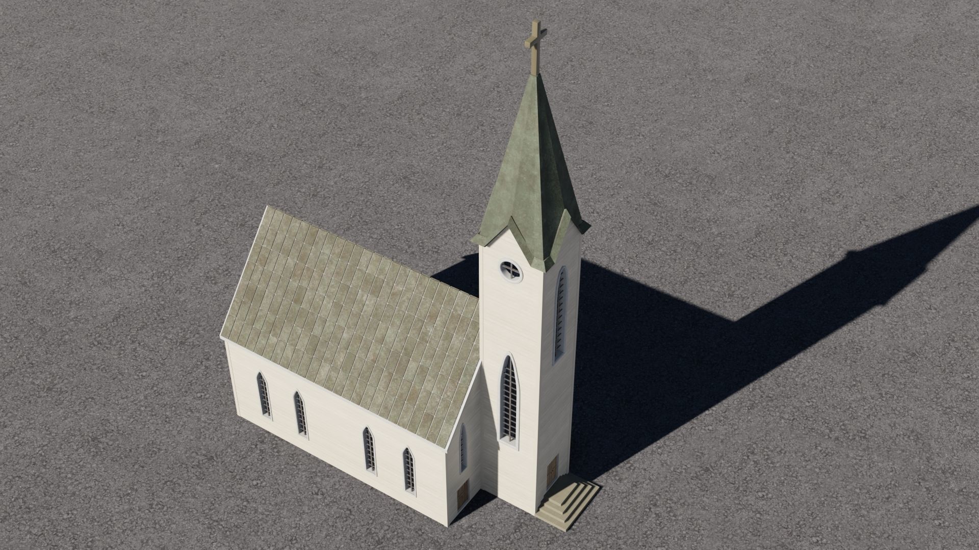 Church Low-poly 3D model Low-poly 3D model_16