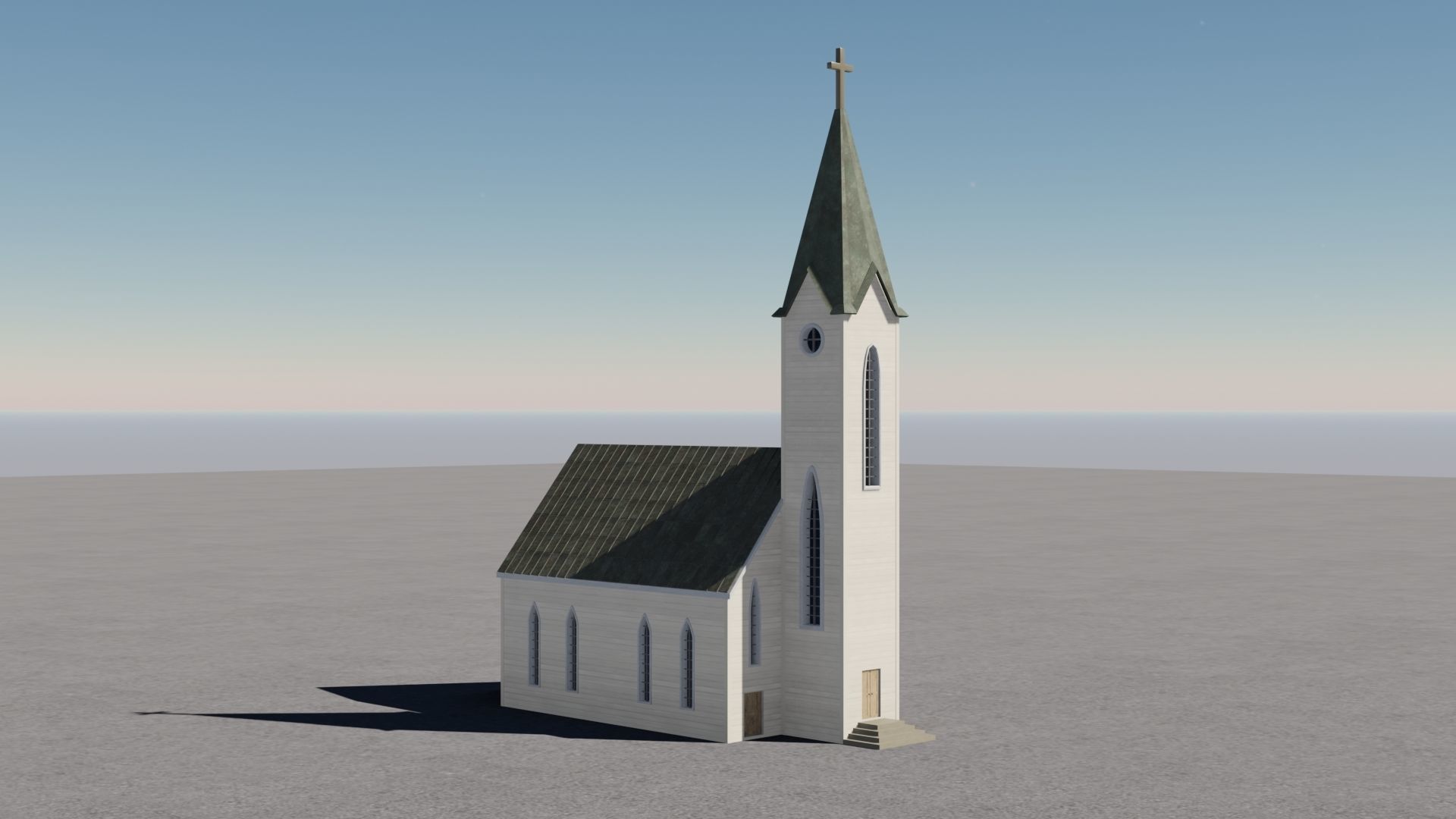 Church Low-poly 3D model Low-poly 3D model_6