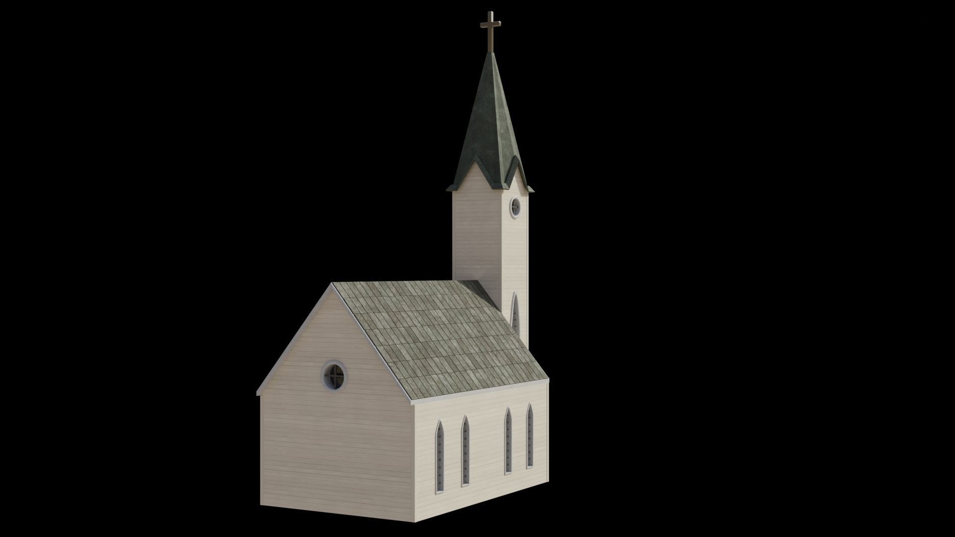 Church Low-poly 3D model Low-poly 3D model_2