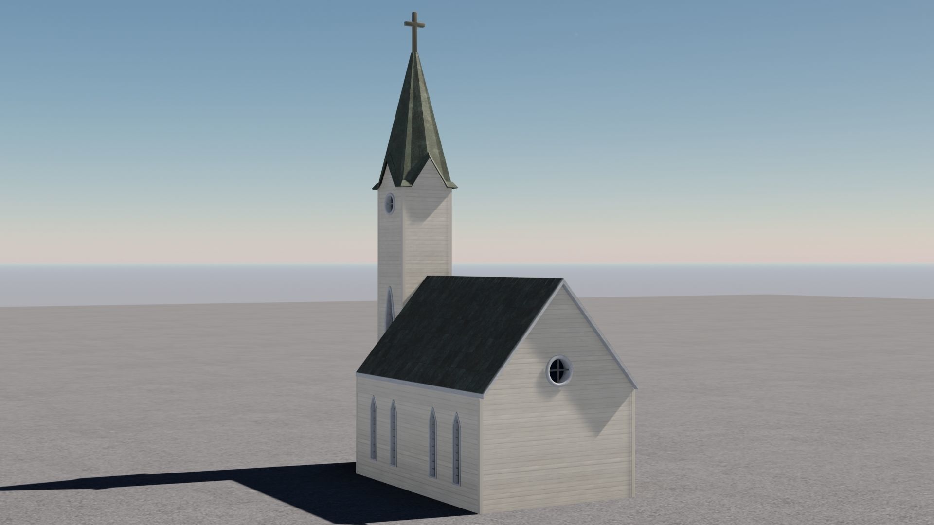 Church Low-poly 3D model Low-poly 3D model_9