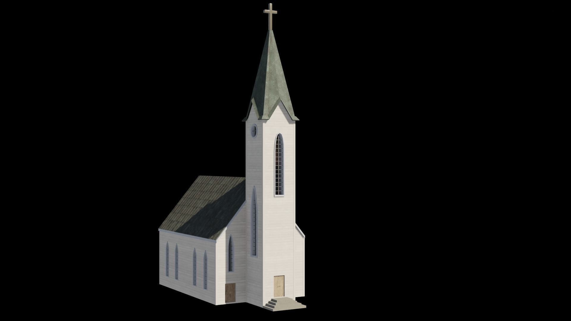 Church Low-poly 3D model Low-poly 3D model_1
