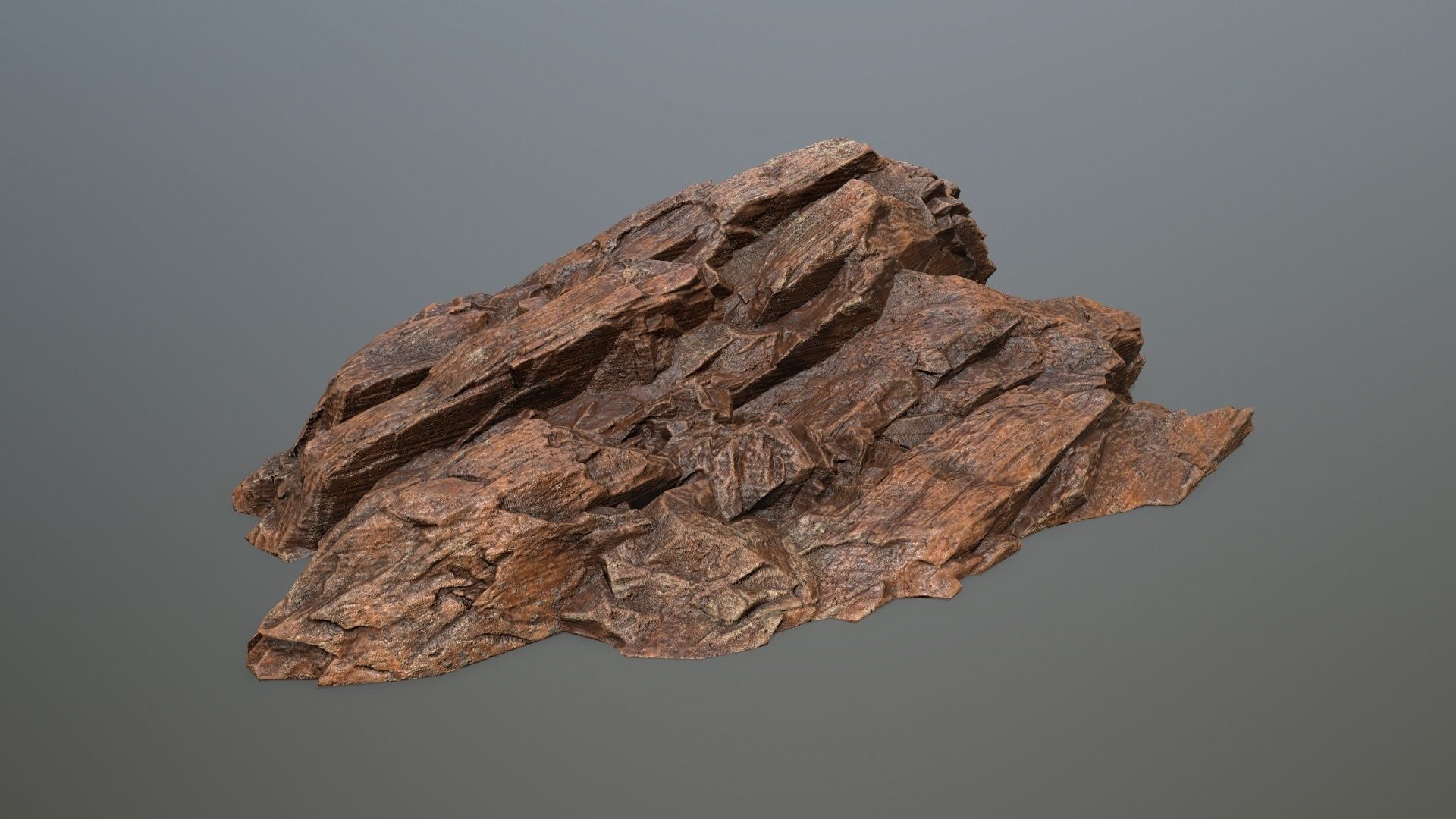 desert rock 3 Low-poly 3D model_17