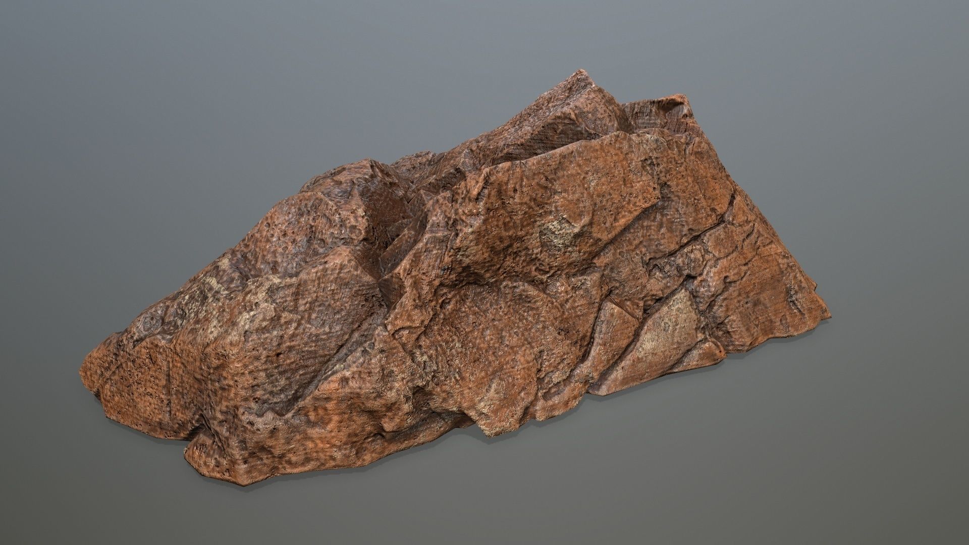 desert rock 3 Low-poly 3D model_9