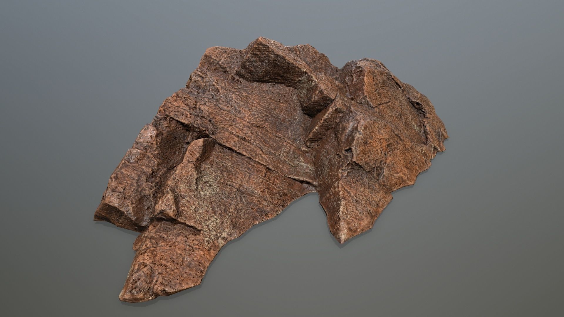 desert rock 3 Low-poly 3D model_6