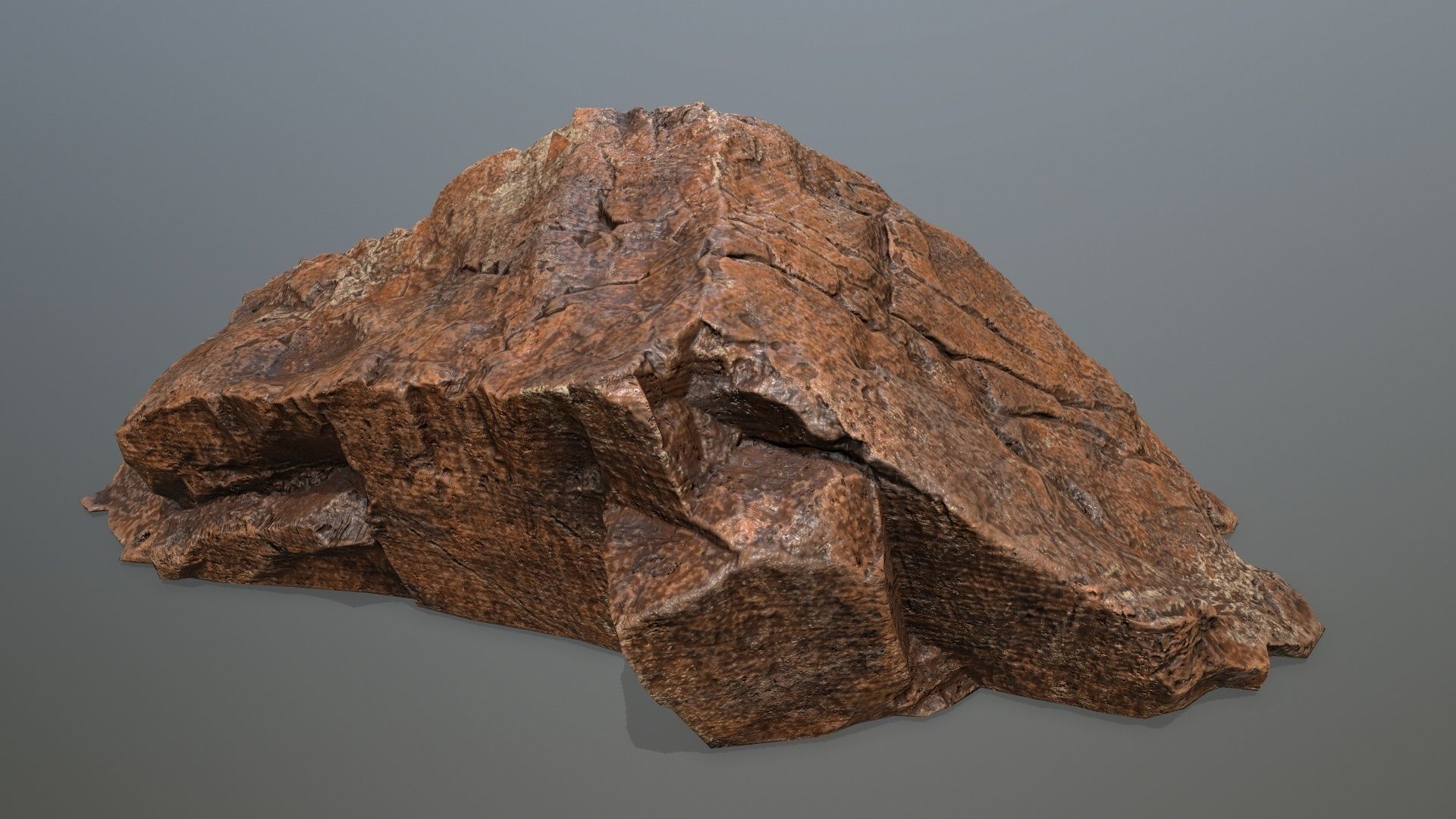 desert rock 3 Low-poly 3D model_18