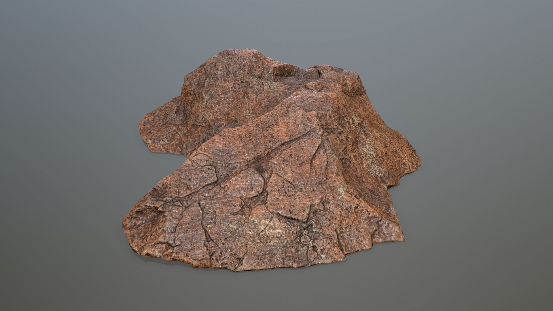 desert rock 3 Low-poly 3D model_4