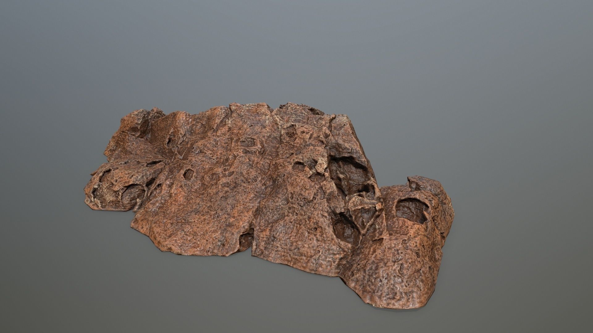 desert rock 3 Low-poly 3D model_16