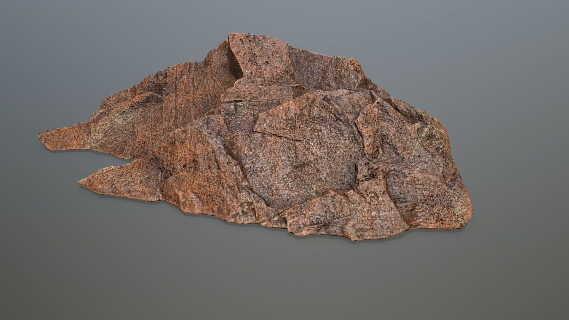 desert rock 3 Low-poly 3D model_7
