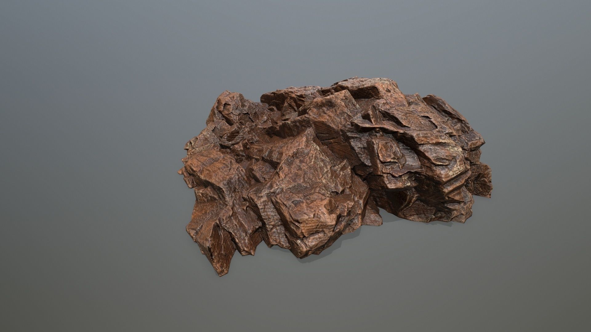 desert rock 3 Low-poly 3D model_13