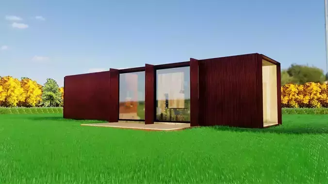 Container House Low-poly 3D model