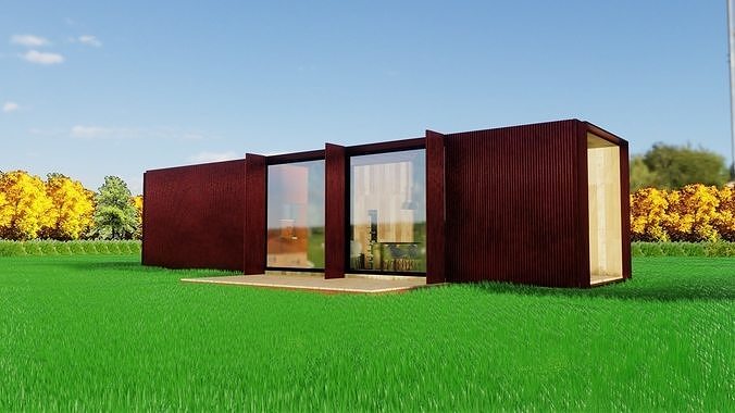Container House Low-poly 3D model