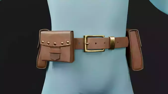 Belt pouches kit 3D model