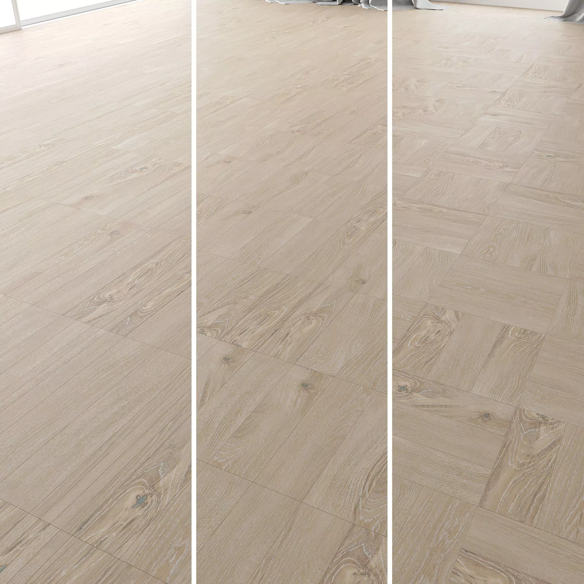 Parquet Oak Arctic NEW Firestop set 3 3D model_0