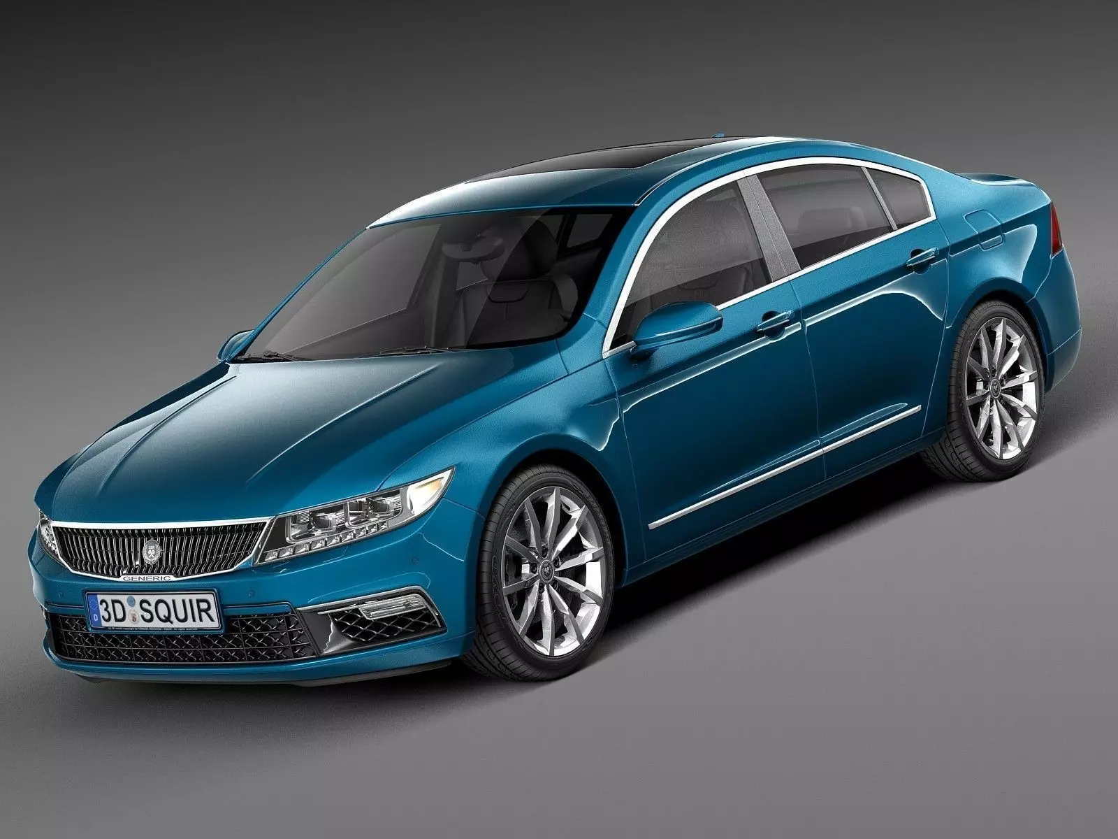 Generic Luxury Sedan 2016 3D model_0