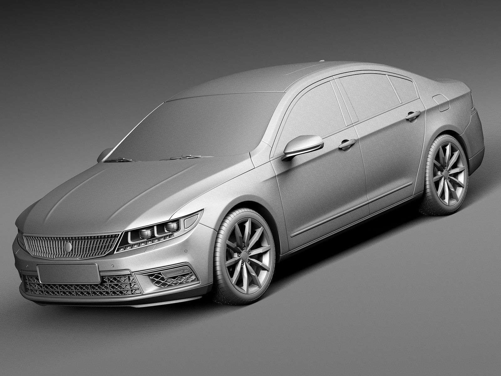 Generic Luxury Sedan 2016 3D model_7