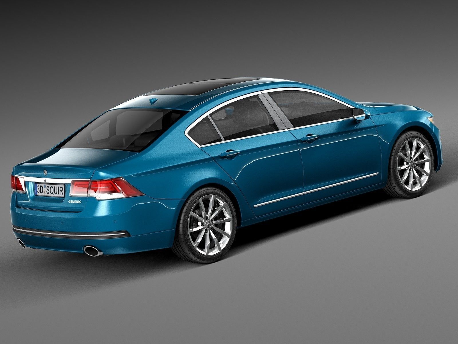 Generic Luxury Sedan 2016 3D model_1