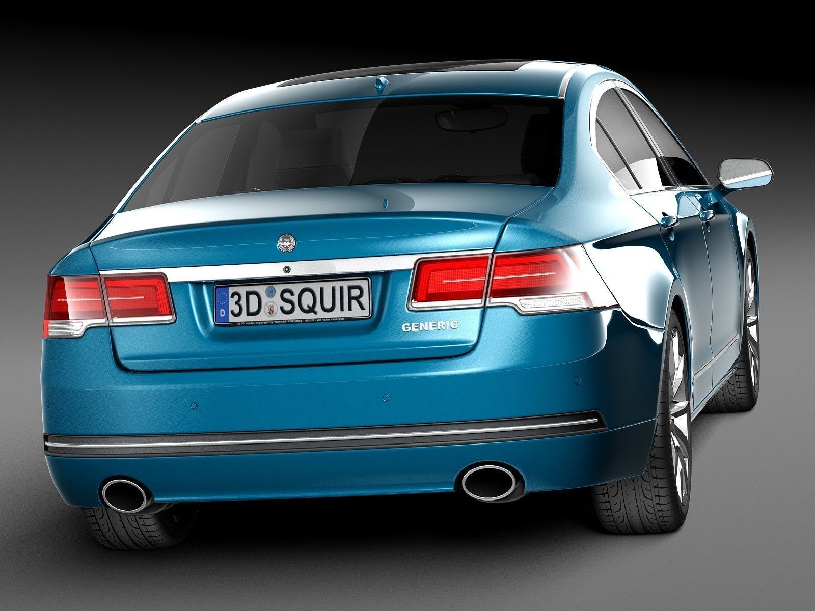 Generic Luxury Sedan 2016 3D model_2