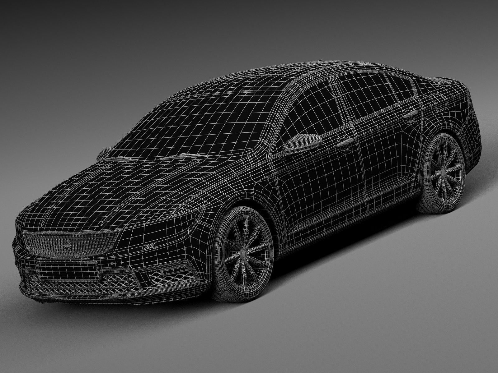 Generic Luxury Sedan 2016 3D model_14